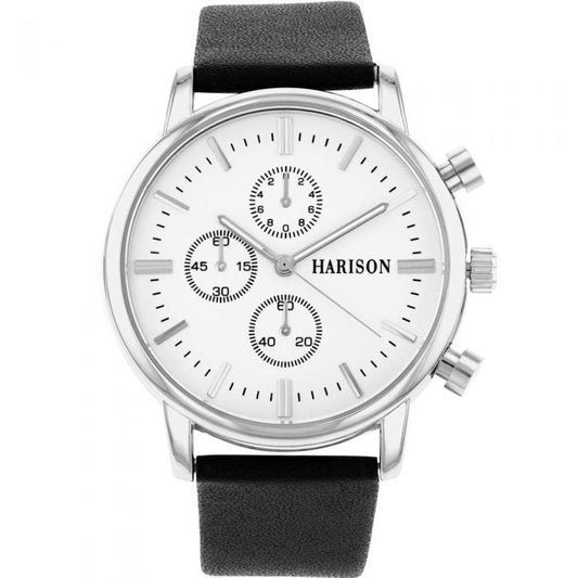 Harison Black Strap Mens Watch  *Imitation Sub Dials*