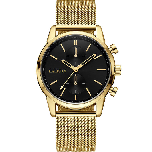 Harison Black & Gold Watch